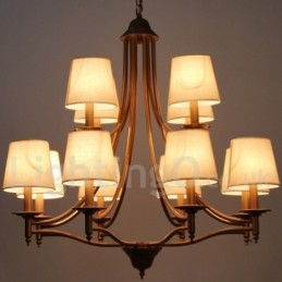 Lampadario a candela a 12 luci in stile rustico retrò mediterraneo