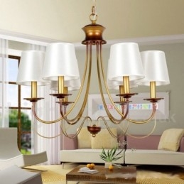 Lampadario a candela mediterraneo rustico moderno a 6 luci
