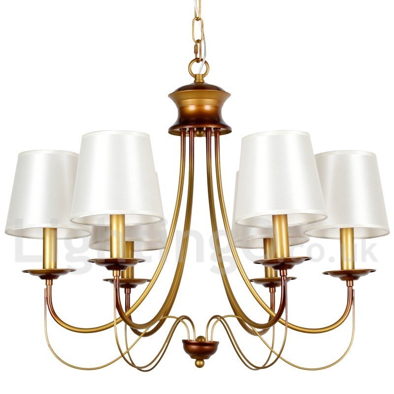 Lampadario a candela mediterraneo rustico moderno a 6 luci