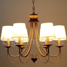 Lampadario a candela mediterraneo rustico moderno a 6 luci