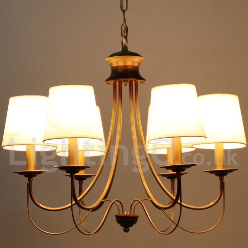 Lampadario a candela mediterraneo rustico moderno a 6 luci