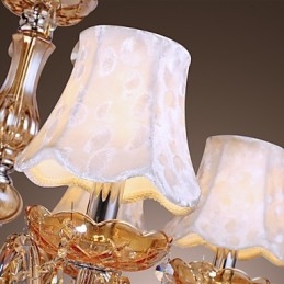 Lampadario classico europeo a 6 luci con cristallo K9