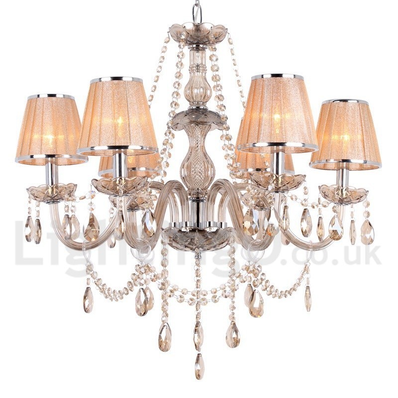 Lampadario a candela in cristallo K9 a 6 luci E14