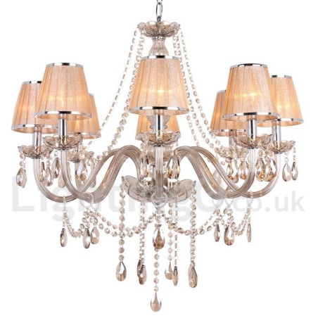Lampadario a candela in cristallo K9 a 8 luci