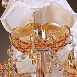 Lampadario classico europeo a 6 luci con cristallo K9