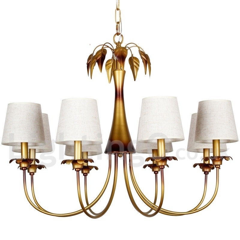 Lampadario rustico moderno contemporaneo a 8 luci in stile candela