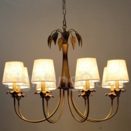Lampadario rustico moderno contemporaneo a 8 luci in stile candela
