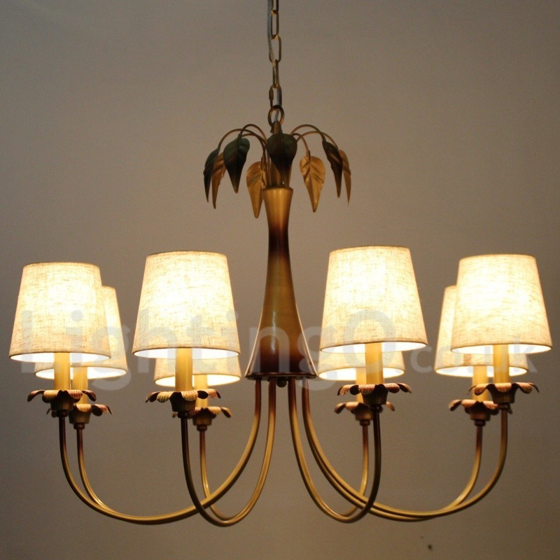 Lampadario rustico moderno contemporaneo a 8 luci in stile candela