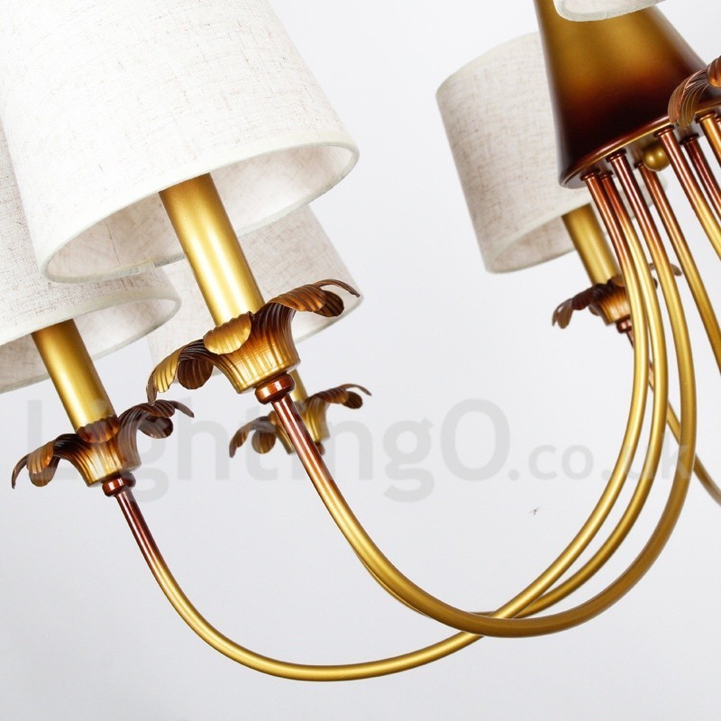 Lampadario rustico moderno contemporaneo a 8 luci in stile candela