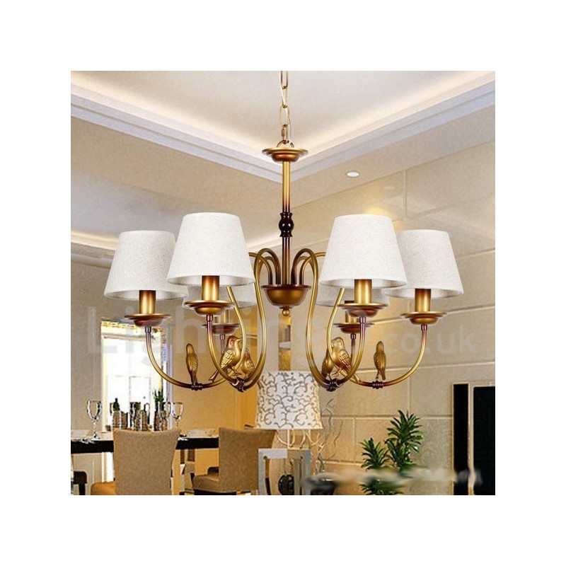 Lampadario retrò rustico moderno contemporaneo a 6 luci