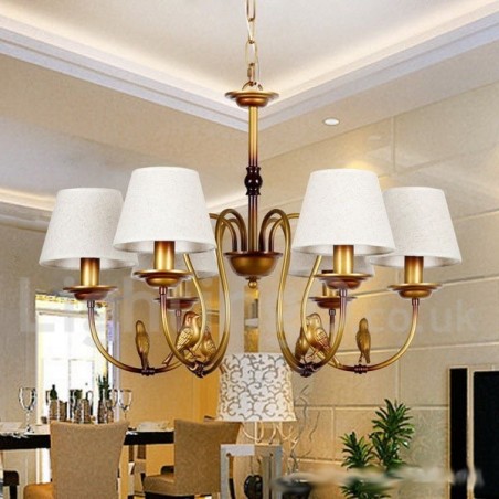 Lampadario retrò rustico moderno contemporaneo a 6 luci