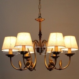 Lampadario retrò rustico moderno contemporaneo a 6 luci