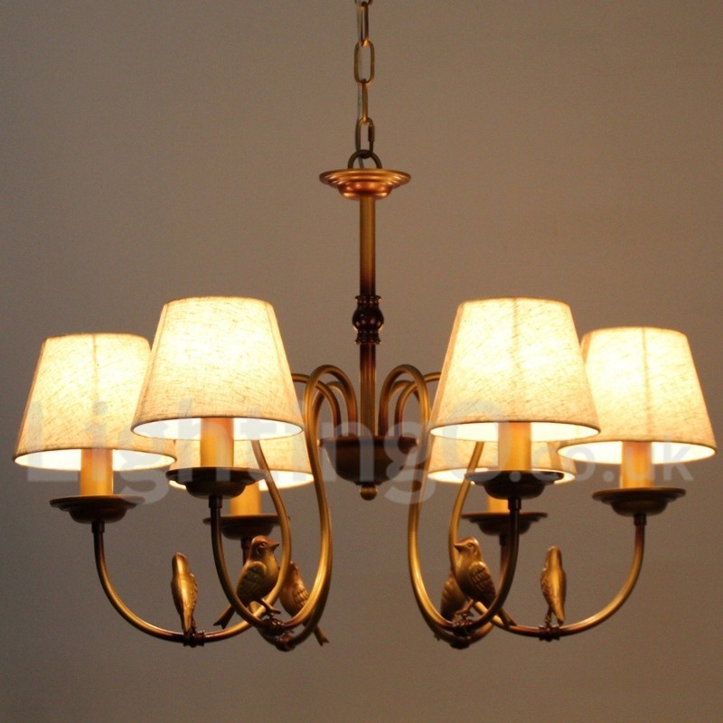 Lampadario retrò rustico moderno contemporaneo a 6 luci