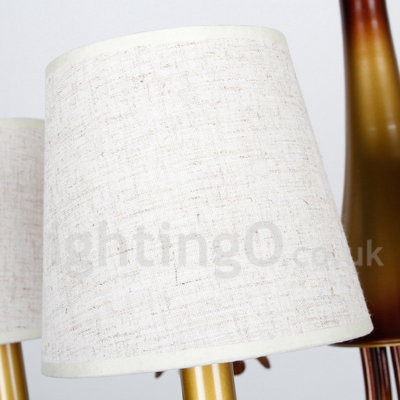 Lampadario rustico contemporaneo a 6 luci stile candela E14