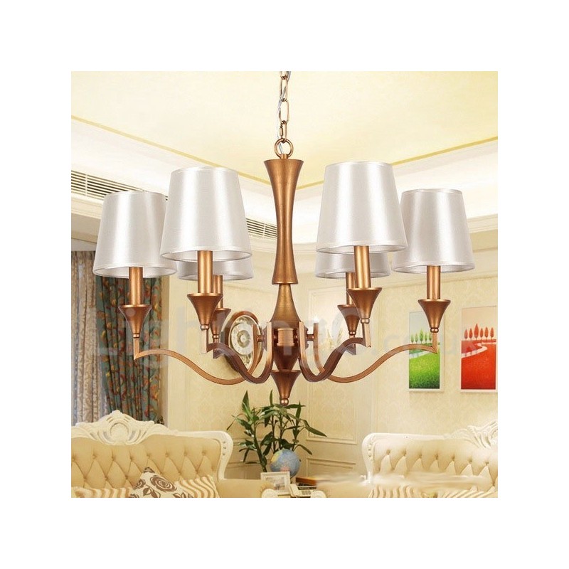 Lampadario classico a 6 luci in stile mediterraneo a candela