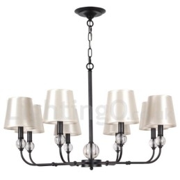 Lampadario a candela nero 8 luci stile rustico retrò contemporaneo
