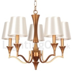 Lampadario a 5 luci in stile mediterraneo rustico a candela