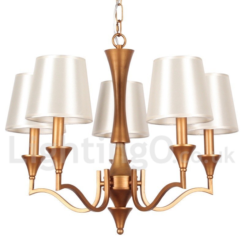 Lampadario a 5 luci in stile mediterraneo rustico a candela