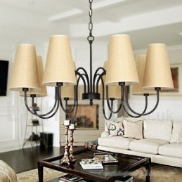 Lampadario a candela rustico mediterraneo contemporaneo a 8 luci