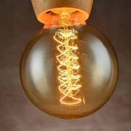 Lampadario mini moderno contemporaneo in legno e bambù