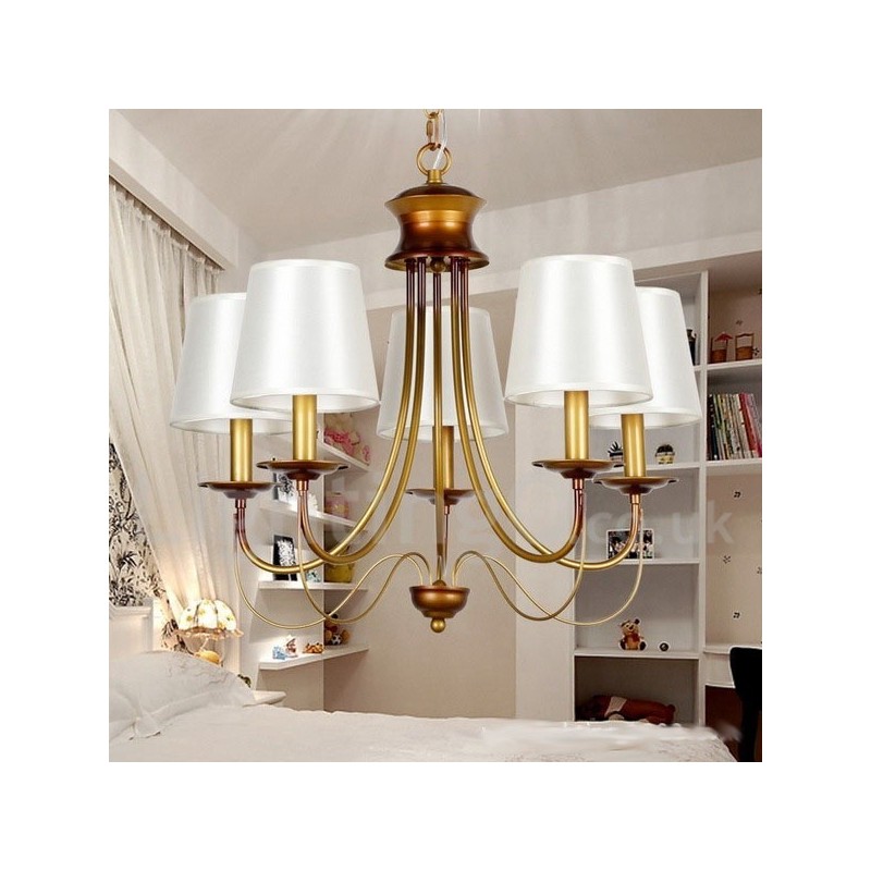Lampadario rustico mediterraneo moderno contemporaneo a 5 luci stile candela