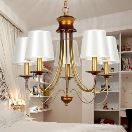 Lampadario rustico mediterraneo moderno contemporaneo a 5 luci stile candela