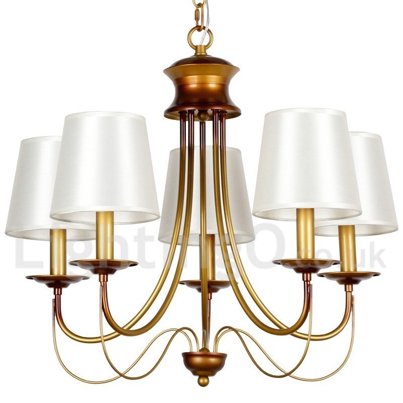 Lampadario rustico mediterraneo moderno contemporaneo a 5 luci stile candela