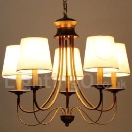 Lampadario rustico mediterraneo moderno contemporaneo a 5 luci stile candela