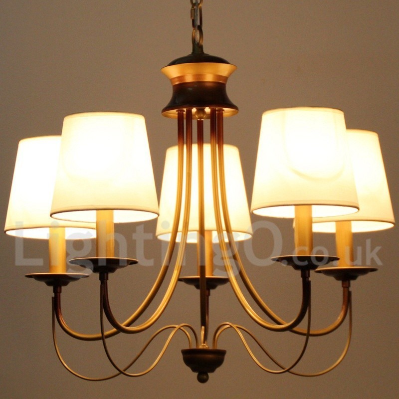 Lampadario rustico mediterraneo moderno contemporaneo a 5 luci stile candela