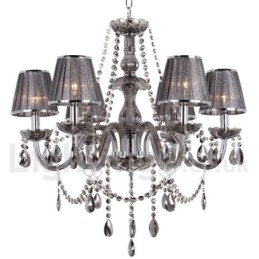 Lampadario a candela in cristallo K9 a 6 luci