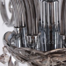 Lampadario a candela in cristallo K9 a 6 luci