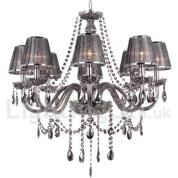 Lampadario in cristallo K9 a candela a 8 luci