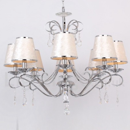 Lampadario a candela contemporaneo in cristallo K9 a 8 luci