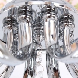 Lampadario a candela contemporaneo in cristallo K9 a 8 luci