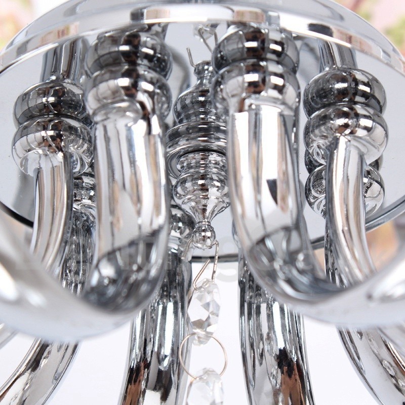 Lampadario contemporaneo a 5 luci in stile candela in cristallo K9