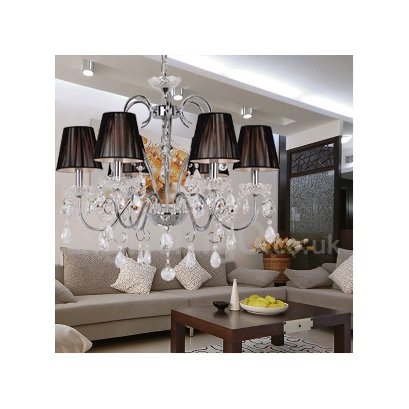Lampadario a candela in cristallo K9 a 6 luci