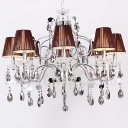 Lampadario a candela in cristallo K9 a 8 luci