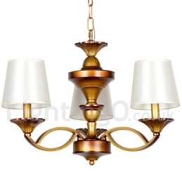 Lampadario in stile mediterraneo retrò a 3 luci