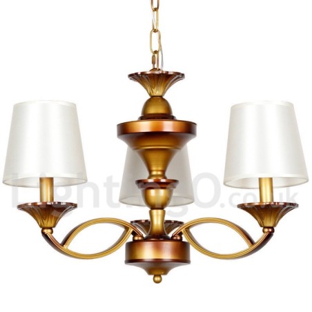Lampadario in stile mediterraneo retrò a 3 luci