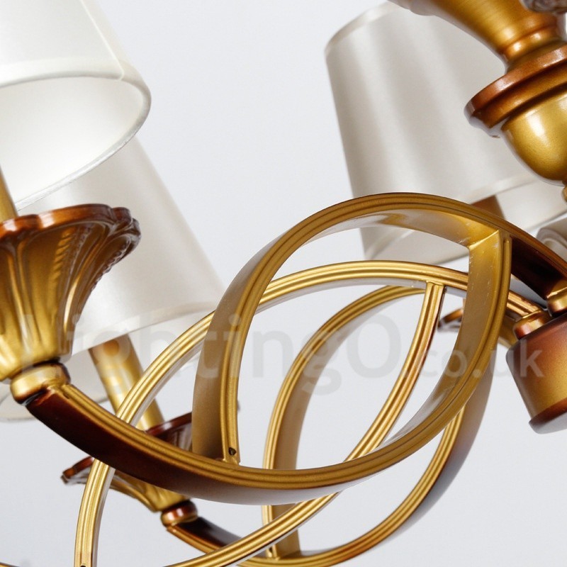 Lampadario rustico mediterraneo retrò a 6 luci