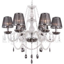 Lampadario a 6 luci in cristallo K9 stile candela