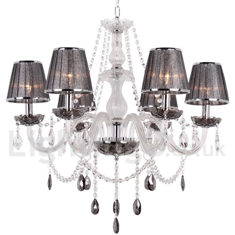 Lampadario a 6 luci in cristallo K9 stile candela