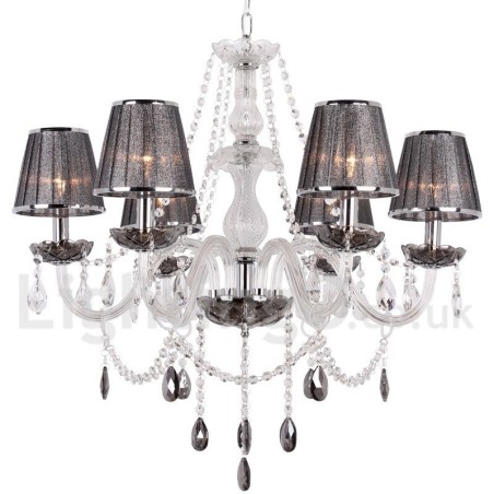 Lampadario a 6 luci in cristallo K9 stile candela