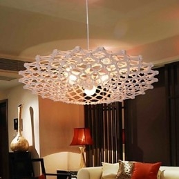 Lampadario in legno e bambù d'epoca LED 1 livello 115 cm 50 cm