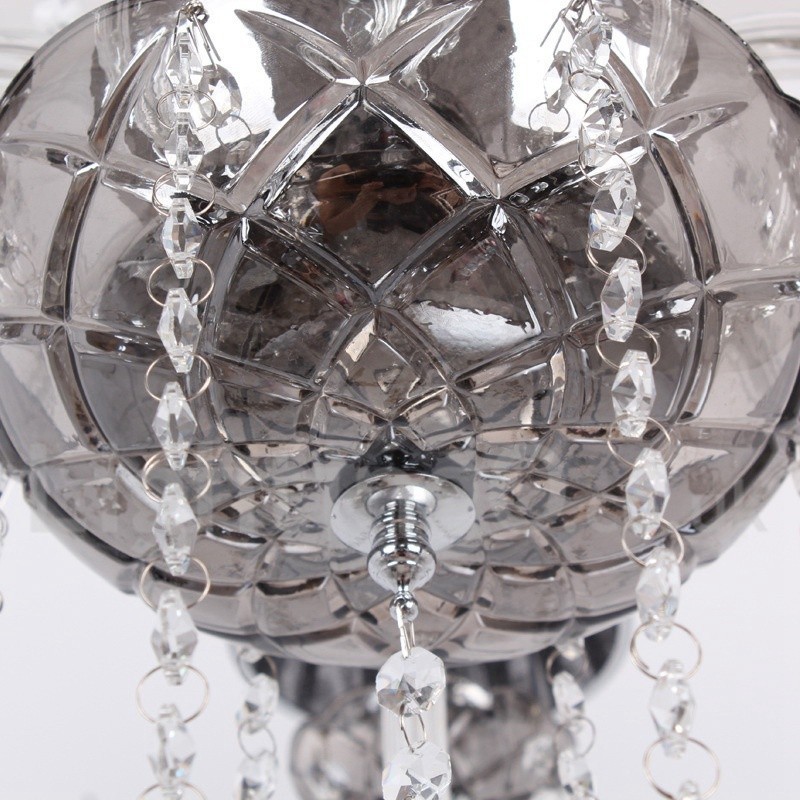 Lampadario a 6 luci in cristallo K9 stile candela