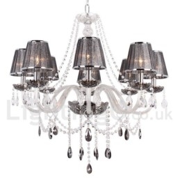 Lampadario a candela in cristallo K9 a 8 luci