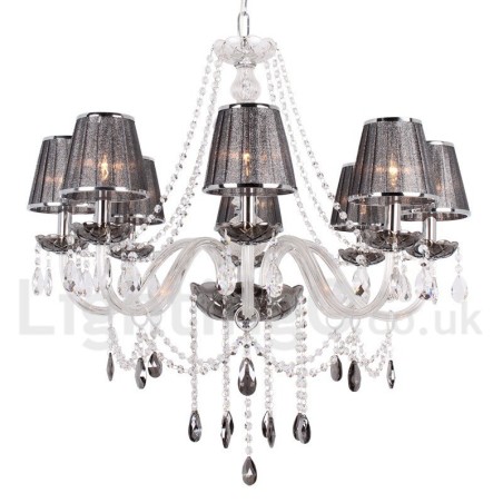 Lampadario a candela in cristallo K9 a 8 luci