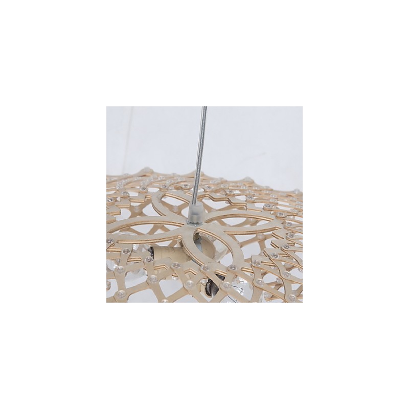 Lampadario in legno e bambù d'epoca LED 1 livello 115 cm 50 cm