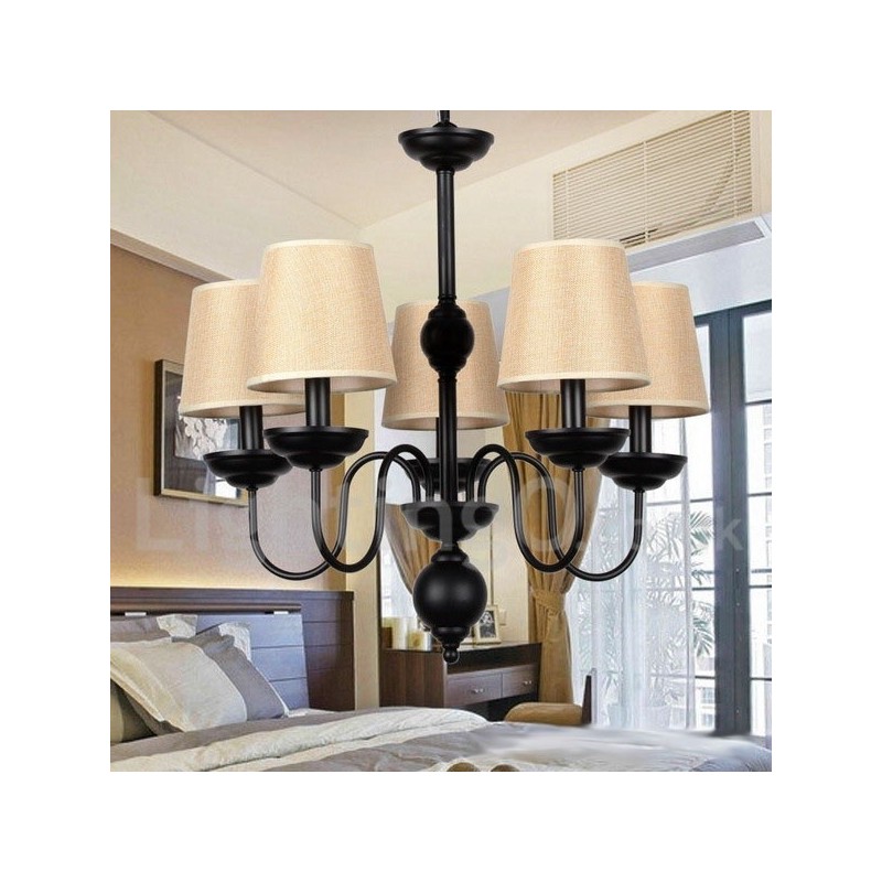 Lampadario rustico retrò contemporaneo a 5 luci