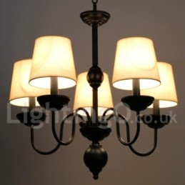 Lampadario rustico retrò contemporaneo a 5 luci